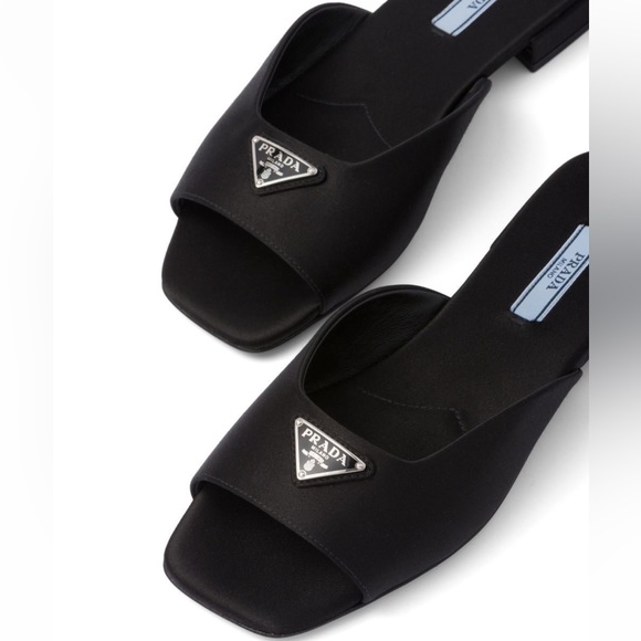 ✨PRADA✨Satin Flat Slide Sandals - Picture 4 of 7